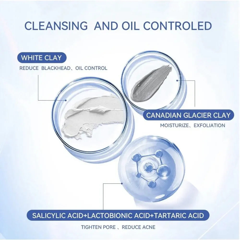 Dr.Leo Deep Pores Cleansing Clay Mask 100g 3X Acid Blackheads Acne
